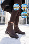 Women's Coffee Nubuck Genuine Leather Rubber Sole Stylish and Comfortable Women's Boots 20751K - 2