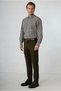 Straight Slim Fit Lyocell Wool Blend Canvas/Chino Pants with Side Zipper Pockets and Elastic Waistband - 2