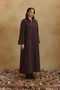 Brown Woven Top Coat - 4