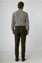 Straight Slim Fit Lyocell Wool Blend Canvas/Chino Pants with Side Zipper Pockets and Elastic Waistband - 3
