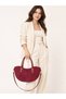 Women's Suede Half-Moon Shoulder Bag: Stylish Hand and Shoulder Bag with Boat-Shaped Shoulder Detail - 2