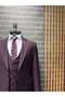 Classics Men's Slim Fit 6-Drop Pointed-Collar Vest Set Filafil Double-Slit Suit - 3