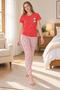 Modal Breathable Fabric Round-Neck Long-Sleeved Pajama Set 094