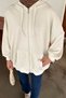 White Hooded Zip-Up Sweatshirt Cardigan - 3