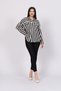 Women's Summer Black Striped Long Oversized Shirt 70009 - 2