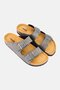 Men Slip On Cork Sandals, Dark Grey - 4