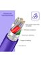 C01 Coiled Keyboard Cable, Pro Custom USB-C Aviator Cable-Purple - 6