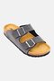 Men Slip On Cork Sandals, Dark Grey