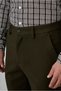 Straight Slim Fit Lyocell Wool Blend Canvas/Chino Pants with Side Zipper Pockets and Elastic Waistband - 4