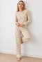 Women's Winter Trend Yellow Nightgown and Pajama Set 4862 - 5