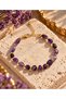 Natural Amethyst Stone Bracelet, Timbil Cut / Women's / Men's Bracelet / 19+4 cm / With Extension Chain - 3