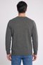 Men Crew Neck Long Sleeve Knitted Sweater, Olive - 4