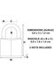 130EURD Key Padlock with Brass Body, 1 - 3