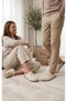 Women's Winter Fur-Trimmed Slippers & House Slippers, Beige - 3