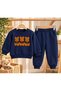 Boys' 2-Ply Brushed Inside Corduroy Two-Piece Set: Embroidered Sweatshirt and Sweatpants - 2