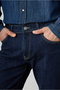 Regular Fit Standard Cut 5-Pocket Cotton Denim Trousers - 4