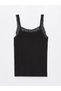 Square Neck Lace Detailed Women's Tank Top (S4) - 7