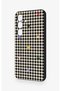 Samsung S24-Compatible Silicone Case with Heart-Shaped Plaid Pattern - 4