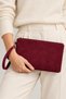 2-Piece Bag Set: Suede Briefcase, Clutch Bag, Wrist Strap, Lined Clutch Bag (2 Pieces) - 4