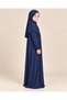 Girls' Jersey Prayer Dress with Built-in Headscarf, 9–10–11 Years, 110 cm, for Girls, Light Blue - 3
