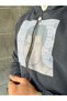 M.ALİ Printed Distressed Sweatshirt with Zip Detail and Detailed Design, T-Shirt Style, Dark Navy Blue - 3