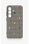 Samsung S26 Compatible Silicone Case with Heart-Shaped Plaid Pattern - 2