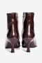 Women's Crocodile-Print Pointed-Toe Stiletto Heel Boots with Zipper, Odile, Brown - 4