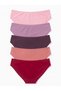 Women's Shaping / Sculpting Briefs: Cotton with Stone Embellishments, Multicolored, Shaping, Comfortable Panties, 5-Pack - 2