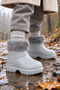 Children's Waterproof Rain Boots with Plush Detailing and Fur Inside