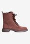 Women's Suede Lace-Up Boots with Zip Detail and Beaded Accents in Yuma Brown - 2