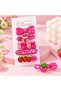 Set of 6 Girls' Hair Clips: Pink Strawberry Rabbit Bow Clips and Hair Accessories - 4