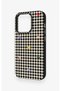 iPhone 14 Pro Compatible Silicone Case with Heart-Shaped Plaid Pattern - 4