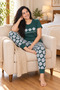 Modal Breathable Fabric Round-Neck Long-Leg Pajama Set 113 - 4