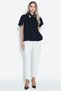 Button-Down Blouse with a Scarf Collar - 3