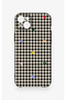 iPhone 14 Plus/15 Plus Compatible Silicone Case with Heart-Shaped Plaid Pattern - 2