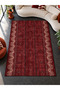 ETA Burgundy Vintage Patterned Woven Taban Rug eta4452