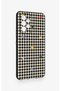 Samsung A53 Compatible Silicone Case with Heart-Shaped Plaid Pattern - 3