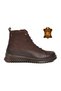 Coffee Genuine Leather Women's Zip-Up Boots with Rubber Soles, Fleece-Lined, Heat-Retaining, and Zipper-Closure 1953877K - 3