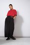 HIGH-QUALITY FABRIC PANTS WITH PLEATS AND A BELT DETAIL, BLACK - 5