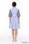 Mini Maternity Dress with a Tie-Detail Neckline and Embroidered Sleeves - 4