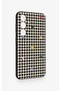Samsung S24-Compatible Silicone Case with Heart-Shaped Plaid Pattern - 3