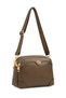 Women's Adjustable Crisscross Straps 4-Compartment Shoulder Bag and Crossbody Bag in Taupe Color Matte Solid - 3