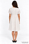 Crew Neck, Fisto-Embroidered Midi Maternity Dress - 6