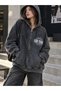Unisex Oversized Hooded Cardigan with Front and Back Prints and a Zipper - PINK FLOYD - 4