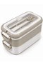 2-Tier Fork-and-Spoon Meal Storage Container – Lockable-Lid Lunch Box for School, Office, and Picnics - 7