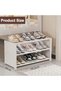 Small Shoe Shelf, 3 Tier Plastic Shoe Organizer, Stackable Free Standing Underbed Shoe Storage Shelf - 2