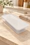 1 Transparent Freezer Storage Container with White Lid, Refrigerator Organizer - 1 Liter