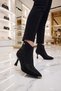 Black, Stylish, Comfortable, Special-Occasion Zip-Up Boots for Women with Stiletto Heels 25K416-1 - 2