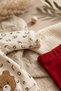 Bibo Teddy Bear Embroidered Letter-Printed Hooded Cardigan and Red Pants 3-Piece Cotton Baby Set - 5
