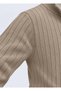 Taupe Color Men's Half-Zip Sweater - 3